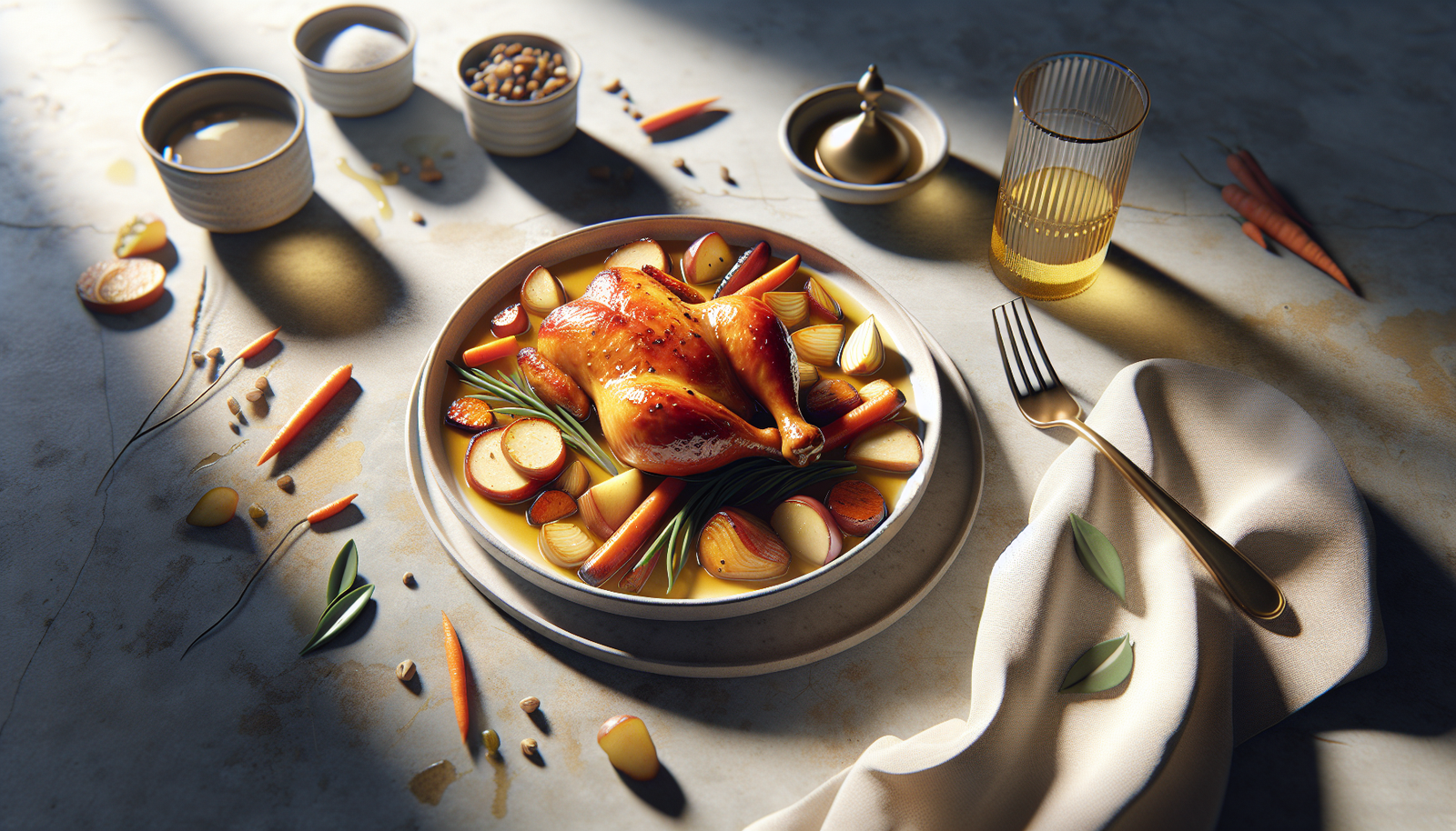 One Pan Honey Glazed Kosher Chicken And Root Vegetables - Jewish recipe