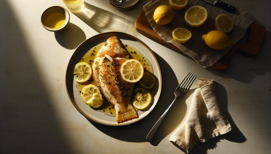 One Pan Lemon Garlic Tilapia (Easy Kosher Weeknight Dinner) - American recipe