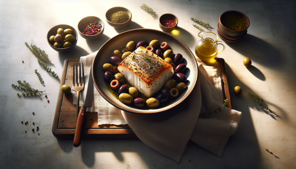 One Pan Mediterranean Kosher Cod With Olives - Mediterranean recipe
