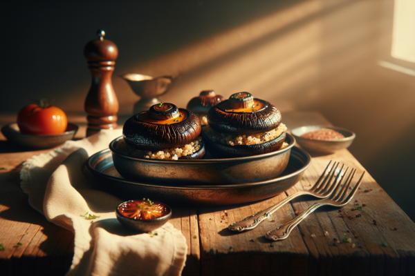 Perfect Baked Stuffed Portobello Mushrooms with Quinoa