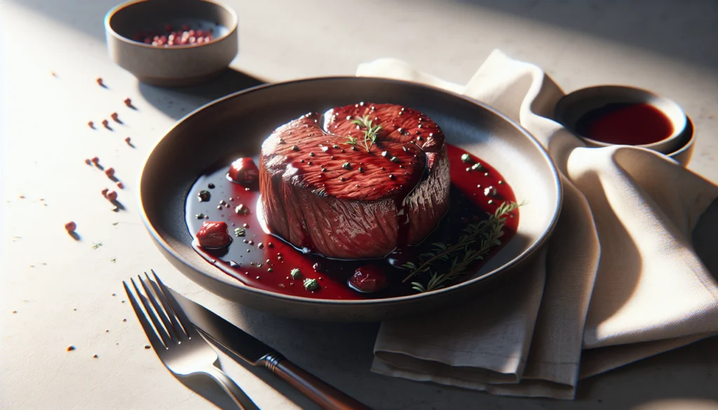 Perfect Kosher Beef Tenderloin with Red Wine Pan Sauce - American recipe
