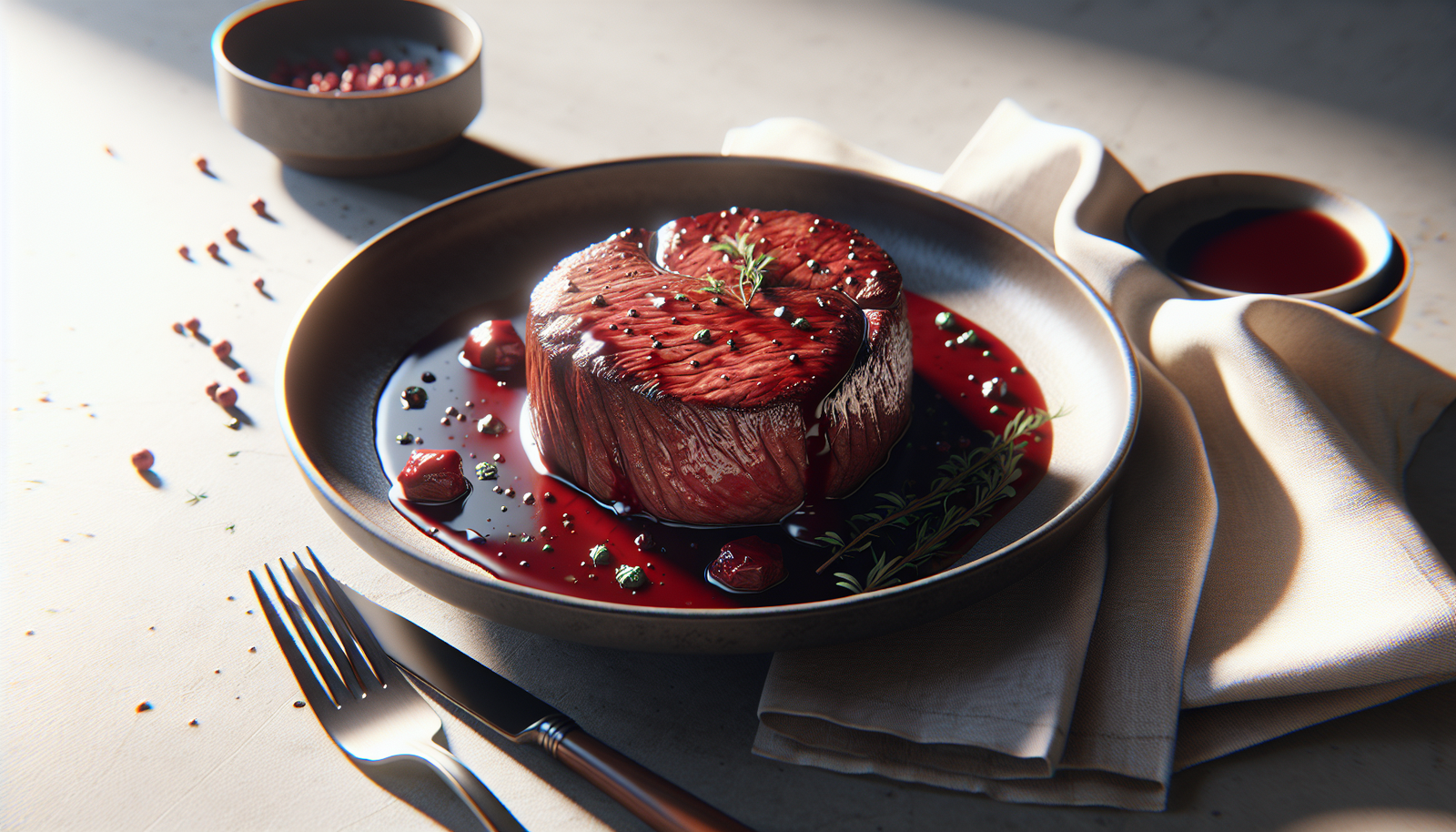 Perfect Kosher Beef Tenderloin with Red Wine Pan Sauce - American recipe