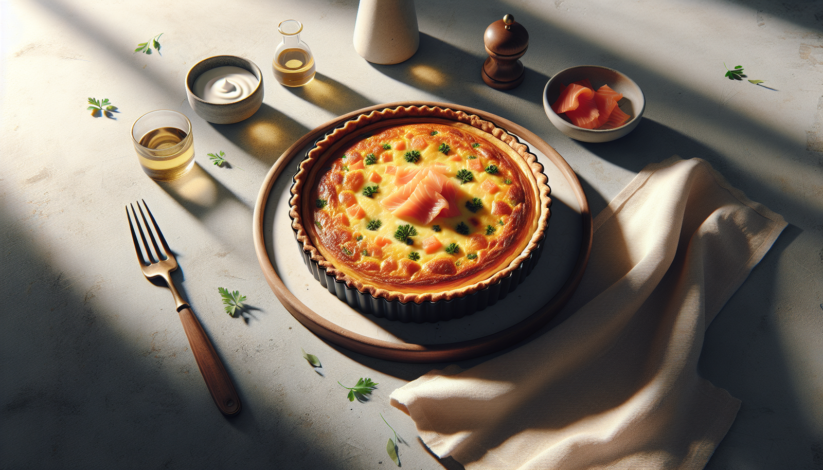 Perfect Kosher Quiche Lorraine With Smoked Salmon - French recipe