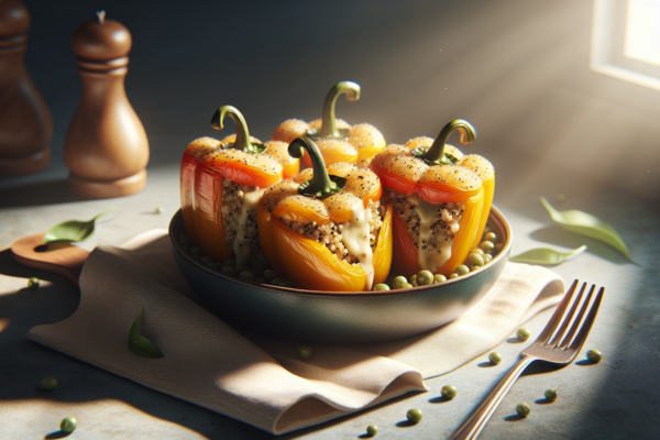 Perfect Kosher Quinoa Stuffed Peppers With Cheese