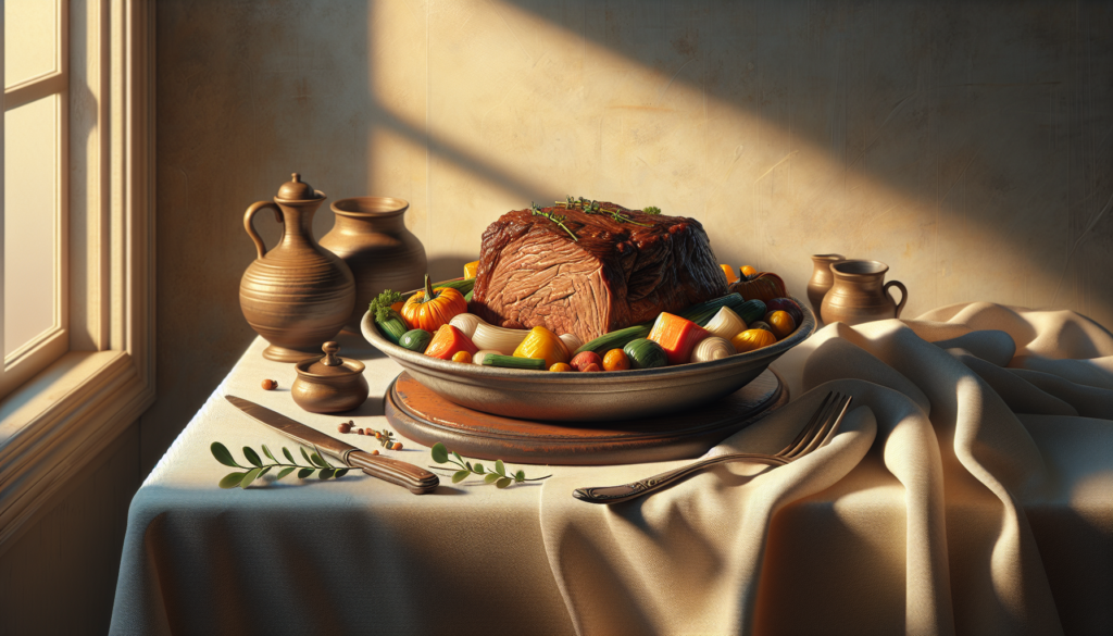 Perfect Slow Cooker Kosher Pot Roast with Fall Vegetables - Jewish recipe