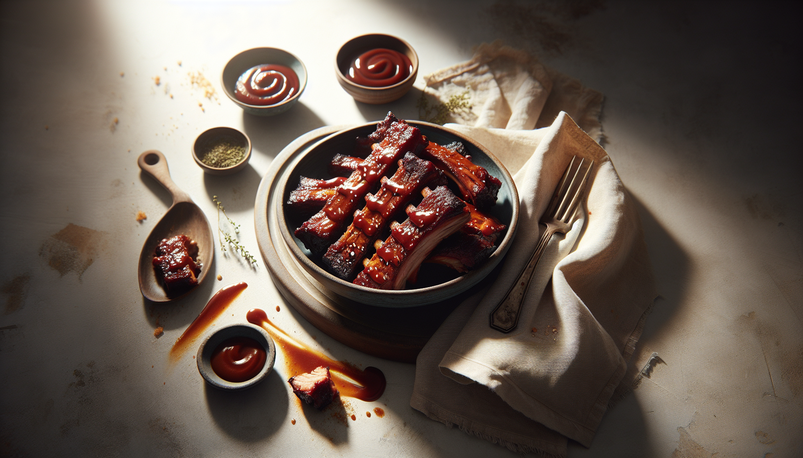 Slow Cooker Baby Back Ribs With Homemade BBQ Sauce - American recipe