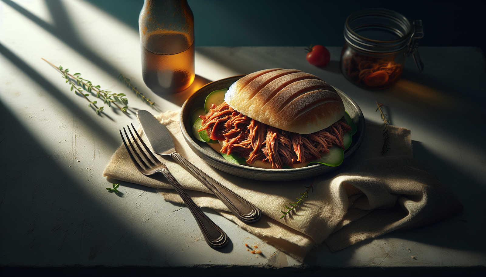 Slow Cooker Pulled Beef Sandwiches (Kosher Recipe) - American recipe