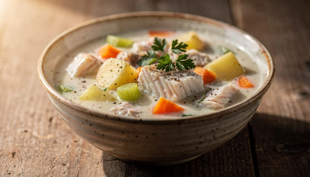 Classic Kosher Fish Chowder New England Style