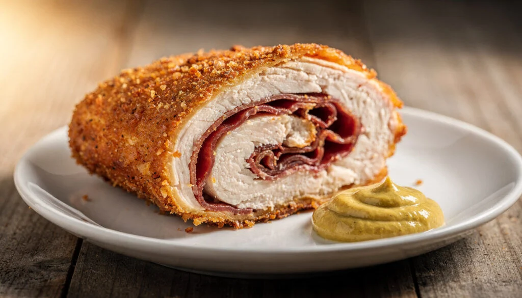 Crispy Kosher Chicken Cordon Bleu Without Dairy