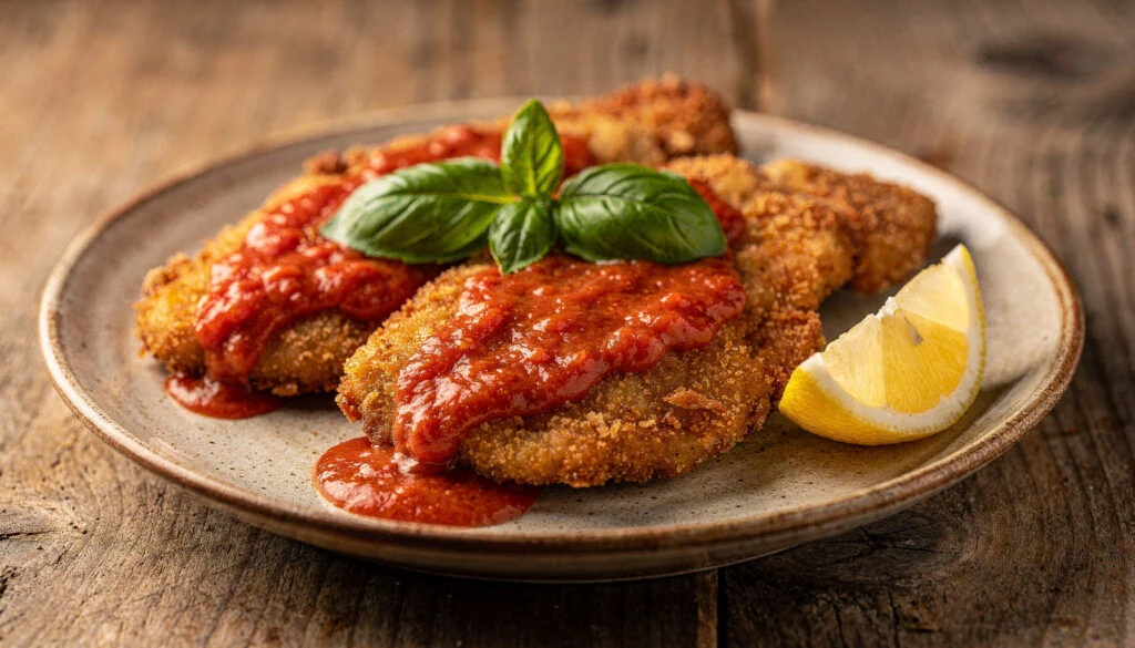 Crispy Kosher Veal Parmesan Without Dairy (Meat Recipe)