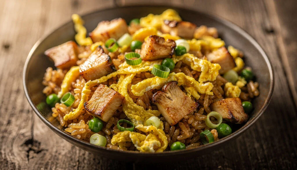 Easy Kosher 'Shrimp' Fried Rice With King Oyster Mushrooms