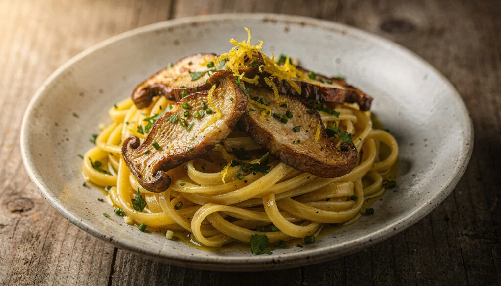 Easy Kosher 'Shrimp' Scampi With King Oyster Mushrooms