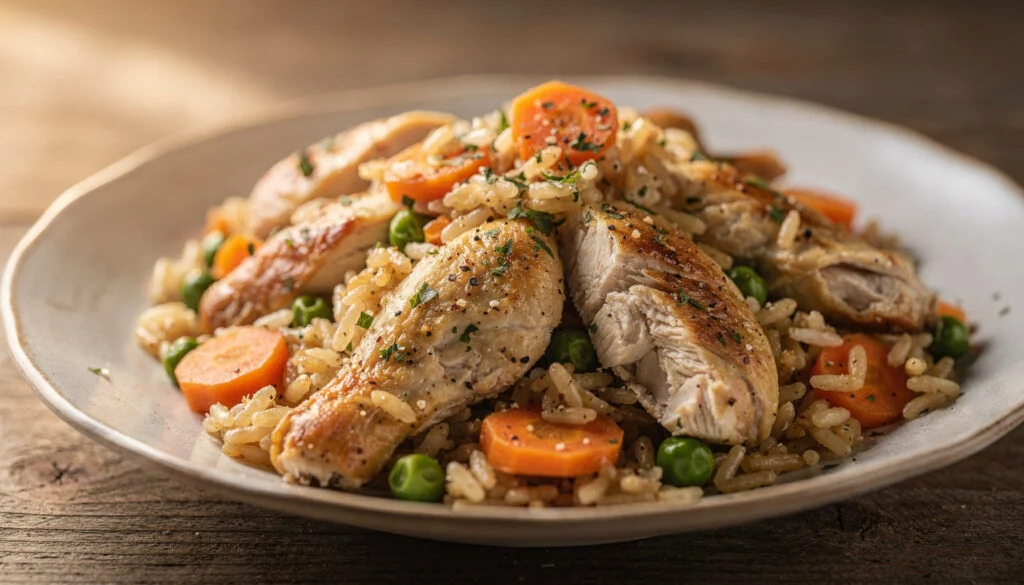 Easy Slow Cooker Chicken and Rice - Set It and Forget It Dinner
