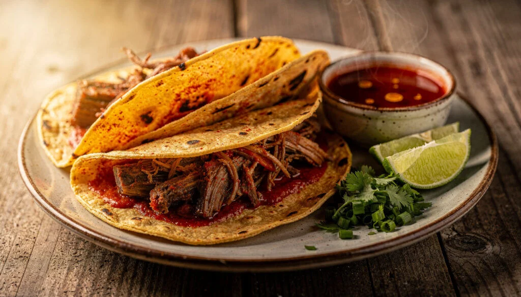 Kosher Birria Tacos with Rich Consomme Dipping Broth