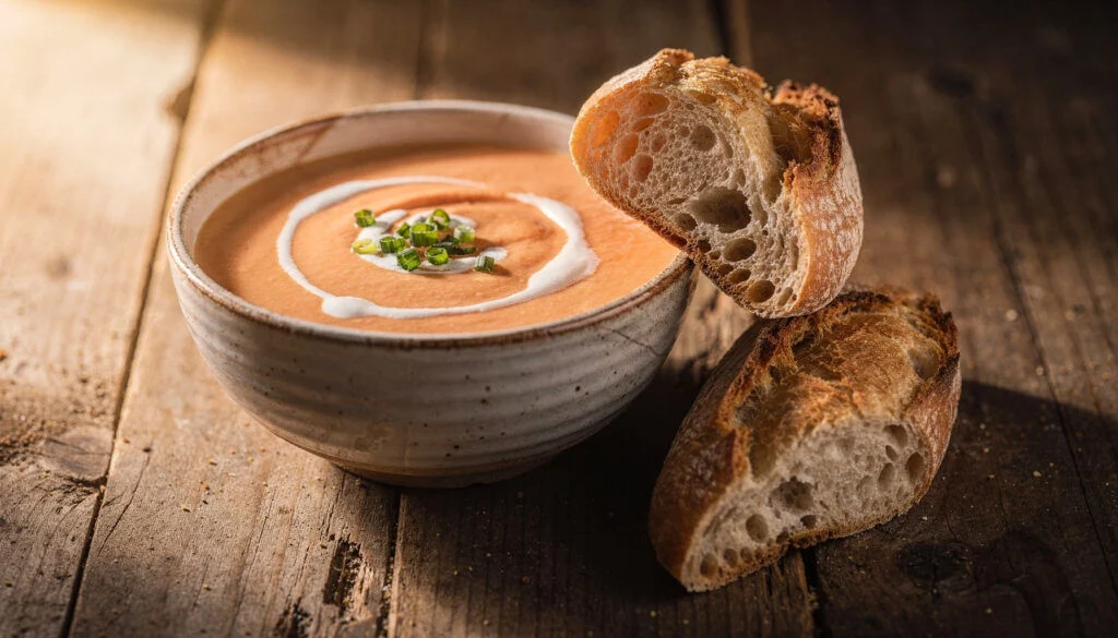 Kosher Hearts of Palm 'Lobster' Bisque (Shellfish-Free)