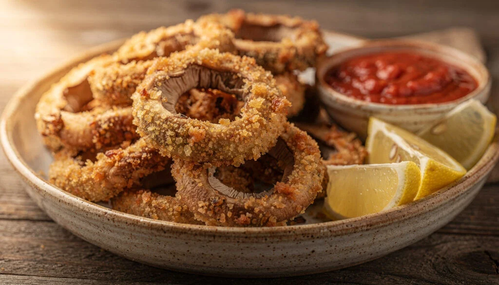 Kosher Mock Calamari Rings with Zesty Marinara Sauce
