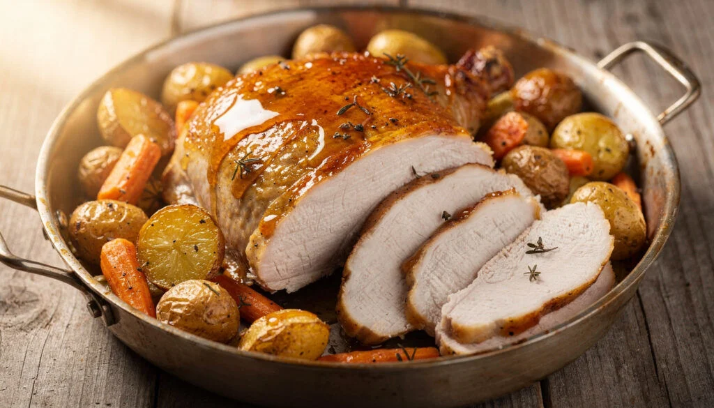 One Pan Kosher Honey Glazed Turkey Roast