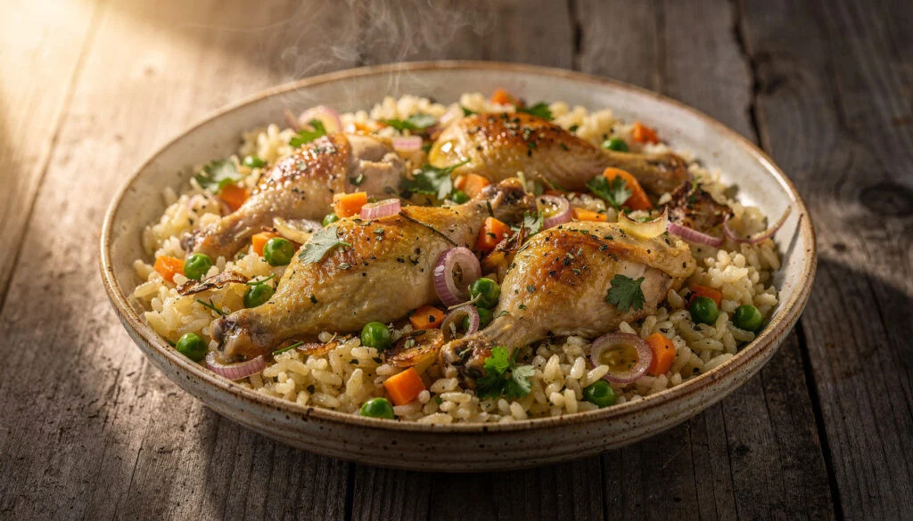 One-Pot Creamy Chicken and Rice Casserole (Kosher)