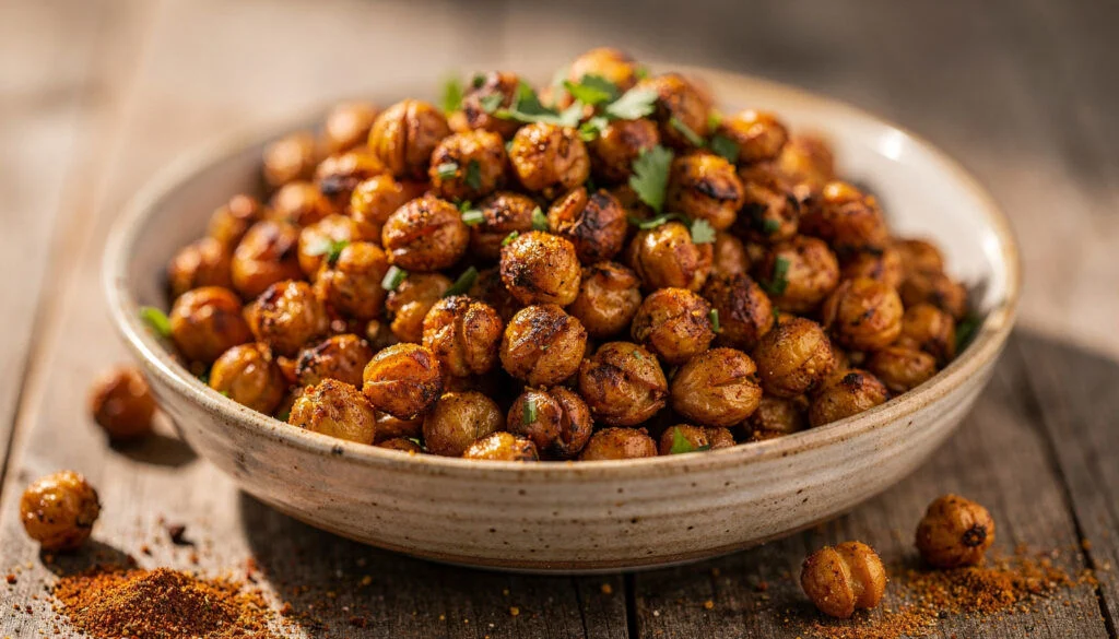 Perfectly Spiced Crispy Roasted Chickpeas - Easy Kosher Snack Recipe