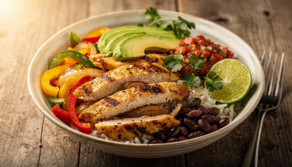 Quick Chicken Fajita Bowls - 30-Minute Kosher Weeknight Dinner
